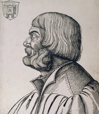 Profile Portrait of Albrecht Durer by Erhard Schon